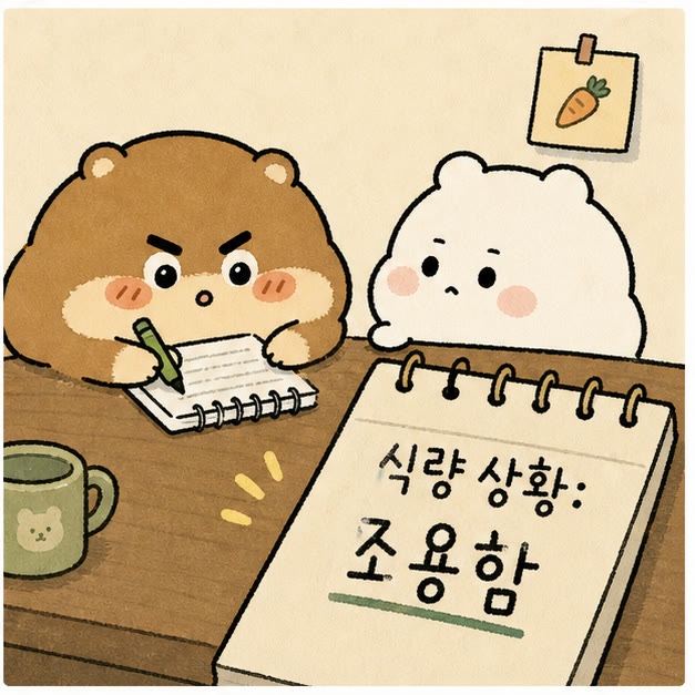 조용한 식량 상황을 다룬 인스타툰 미리보기